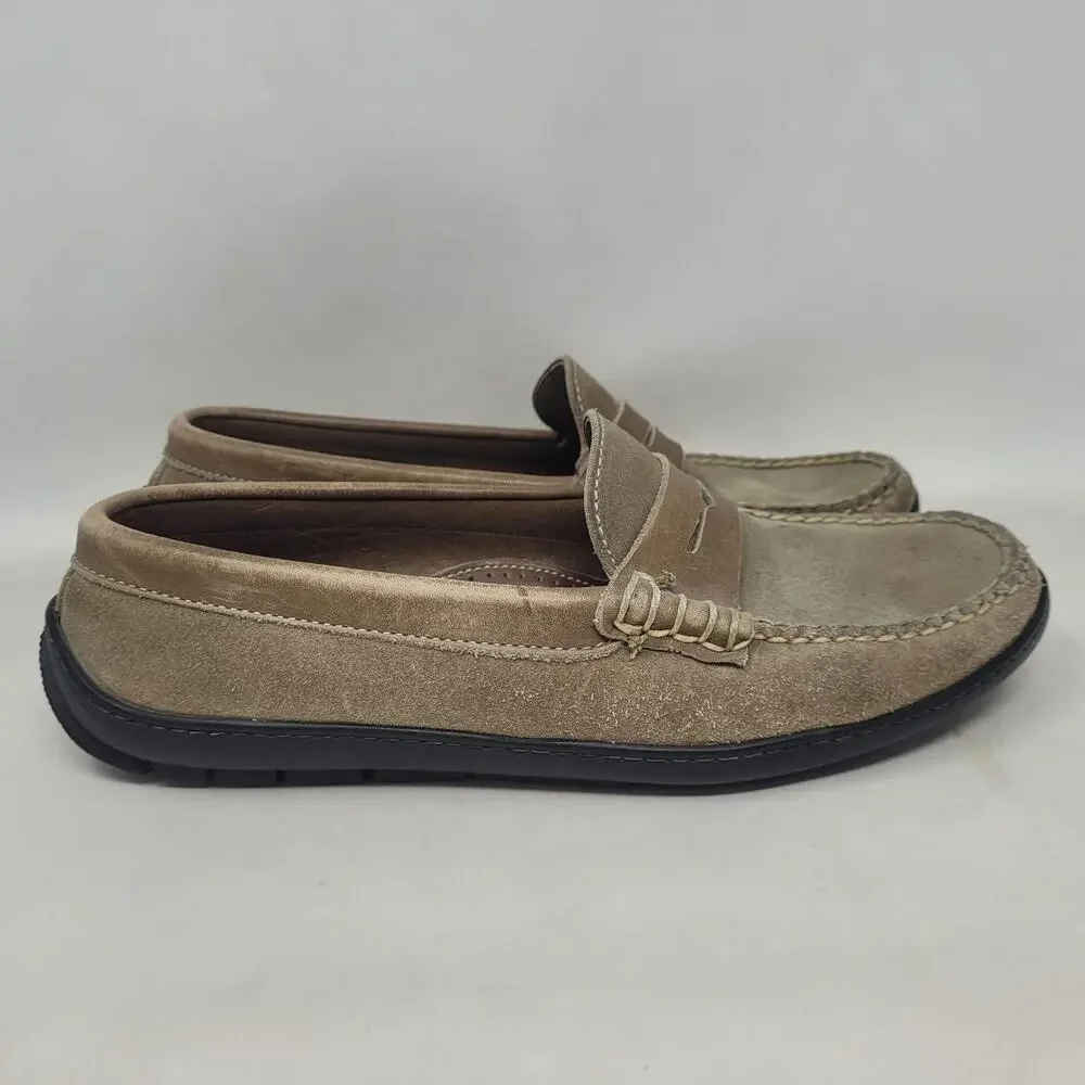 Alden Cape Cod Collection Loafers 9.5W Beige Suede Leather Casual Slip On Preppy